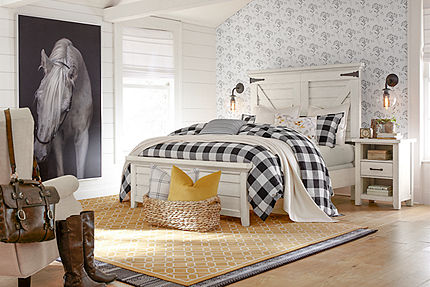 Havertys white shop bedroom set